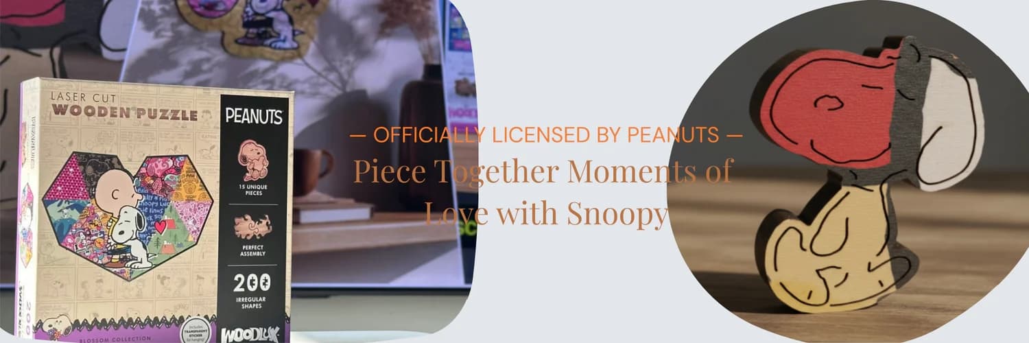 WoodAha Shopify storefront featuring wooden puzzle products and gift items